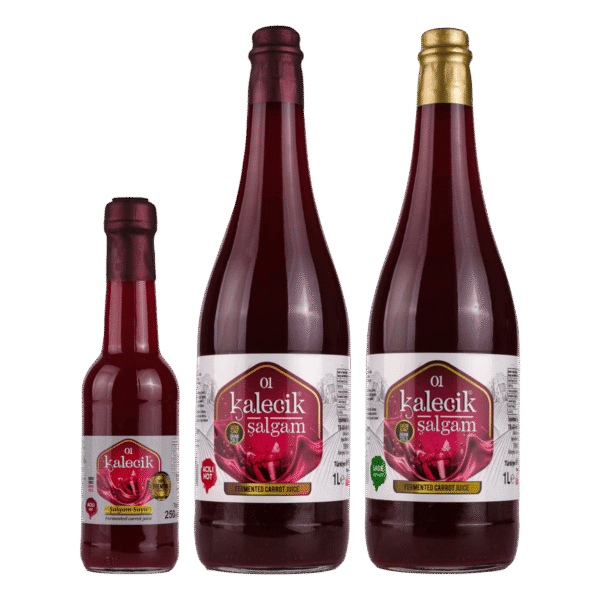 Kalecik Premium Turkish Turnip Juice in glass bottle packaging